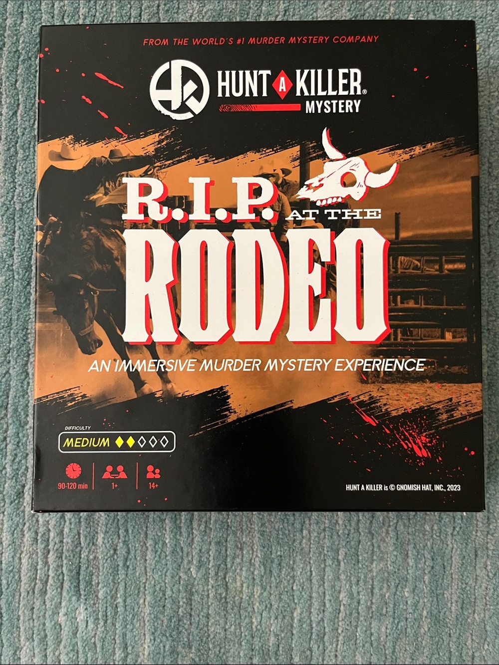 Hunt A Killer "R.I.P. at the Rodeo" Mystery Game - Black & Orange Box